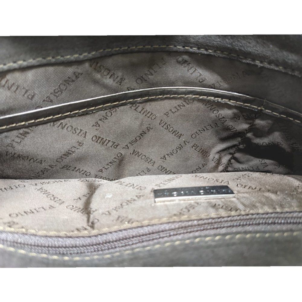 Plinio Visona’s Women's Italian Spazzolatto and Hair Calf Sleek Brown Clutch Bag - Picture 7 of 7